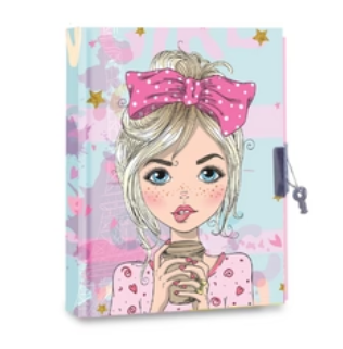 Girls Secret Diary Journal With Lock & Key (Blue)