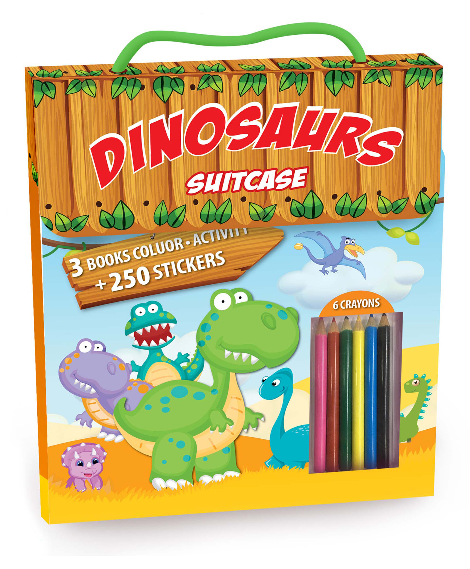 My First Dinosaur Animal Colouring Activity Suitcase Box