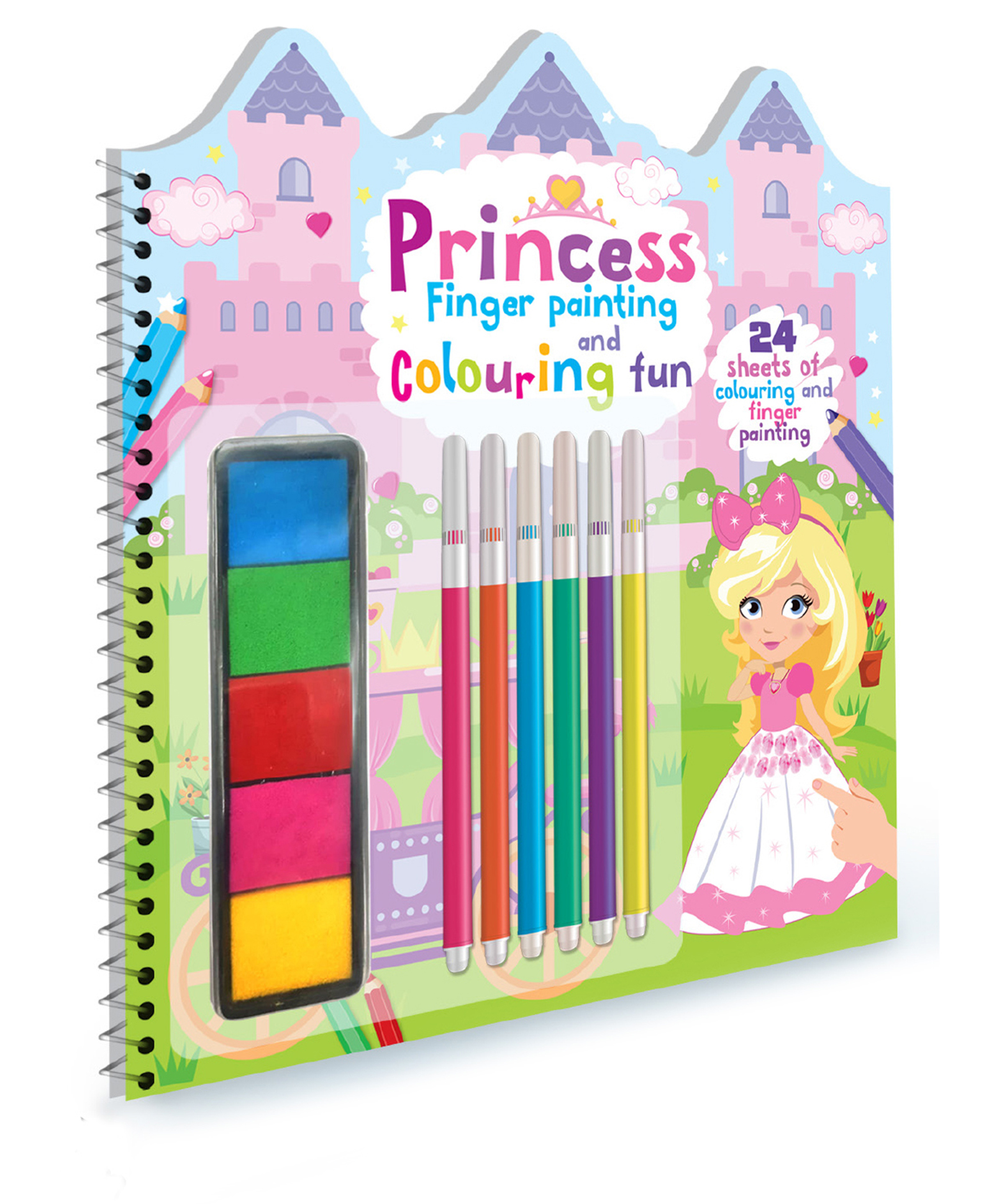 Princess Finger Painting & Colouring Fun