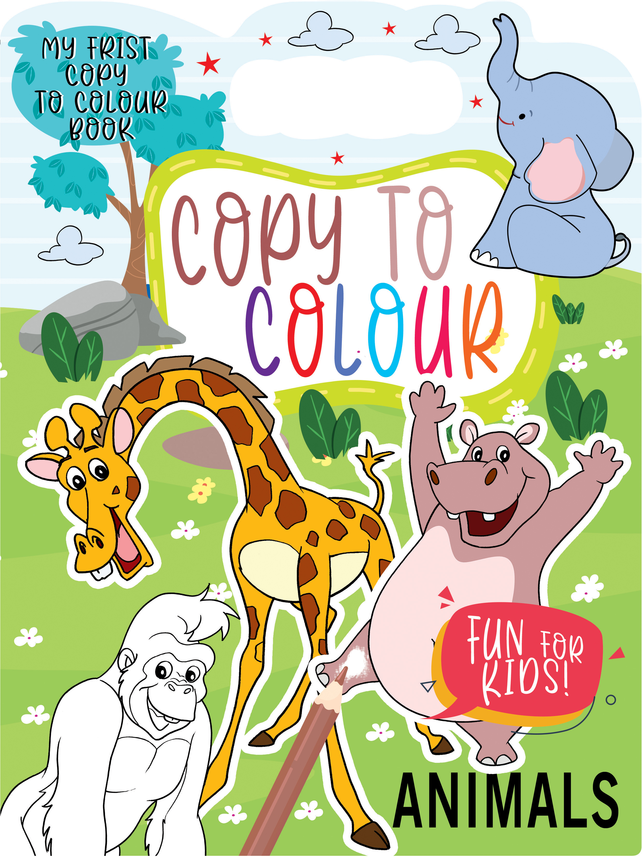 Easy Colour - Cool Copy Colouring(handle Die cut) Animals