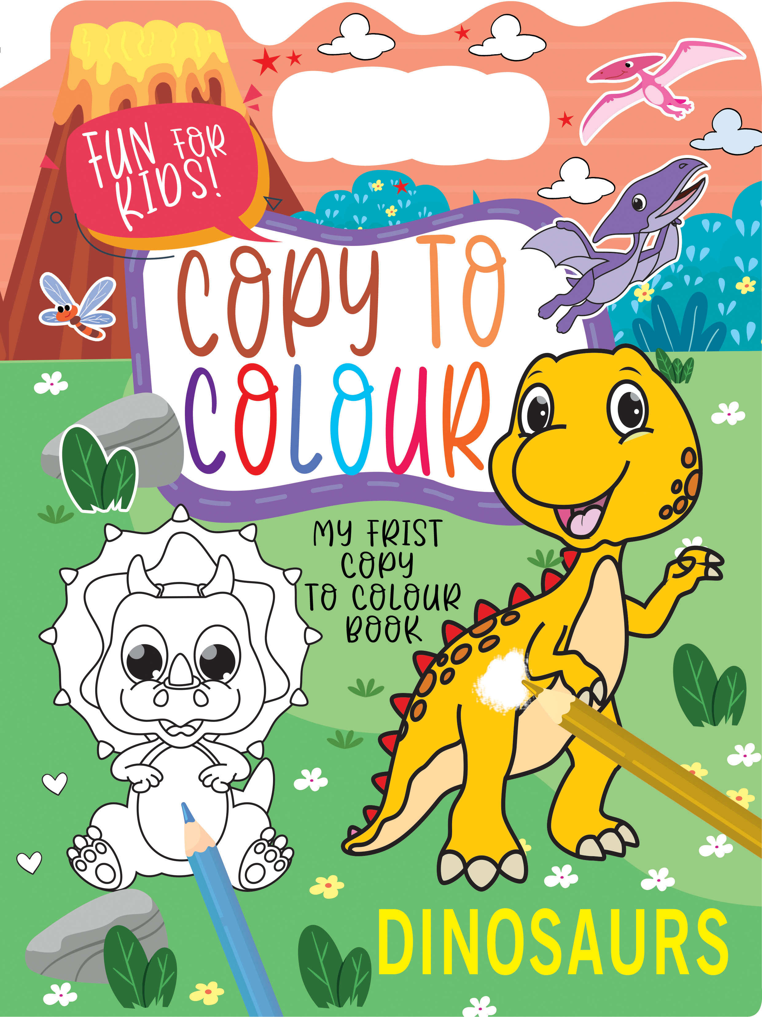 Easy Colour - Cool Copy Colouring (handle Die cut) Dino