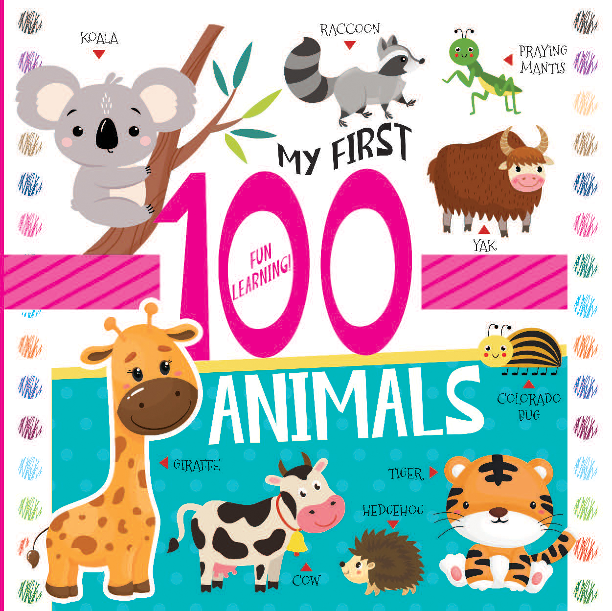 My First 100 Words Hardcase Padded book First book of animals